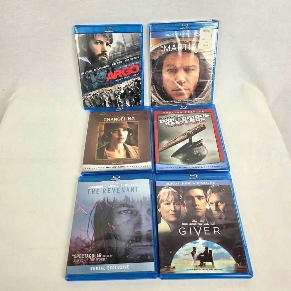Blu-ray Movie Lot Argo Martian Revenant Basterds